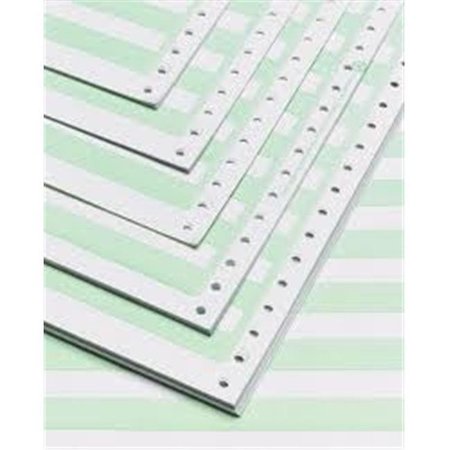ADORABLE SUPPLY CORP Prime-Kote N91 11.75 x 8.5 3-Part White With .5 In. Green Bar Carbonless Computer Forms N91